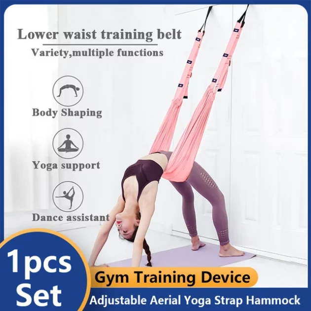 Adjustable-Aerial-Yoga-Strap-Hammock